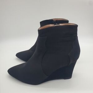 Allegra K Wedge Ankle Booties Women's 6 Shoes Black